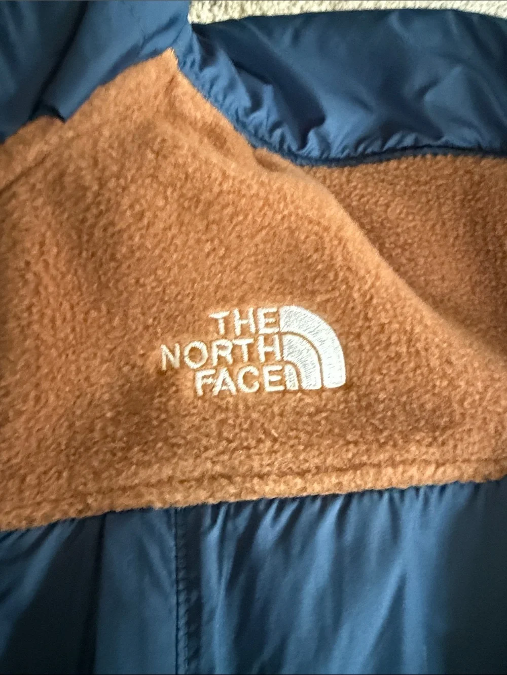 The North Face Kids Navy and Rust Fleece Jacket